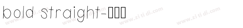 bold straight字体转换